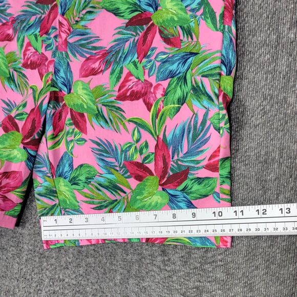 Stella Parker Collection Shorts Womens 8 Pink Floral Print Stretch Cotton - Picture 6 of 12